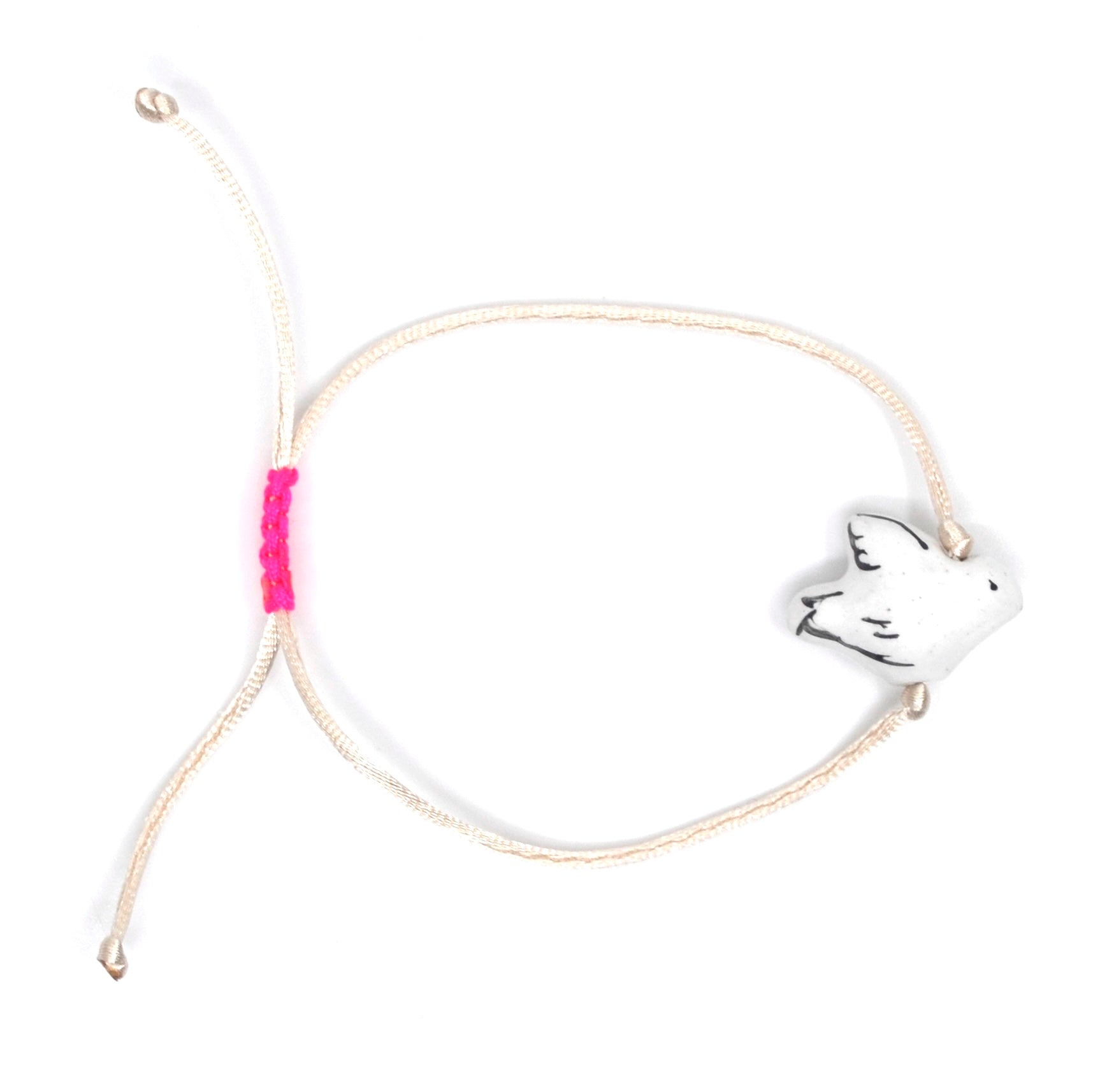 Bert Armband Vredesduif (kies uit meerdere kleuren koord)