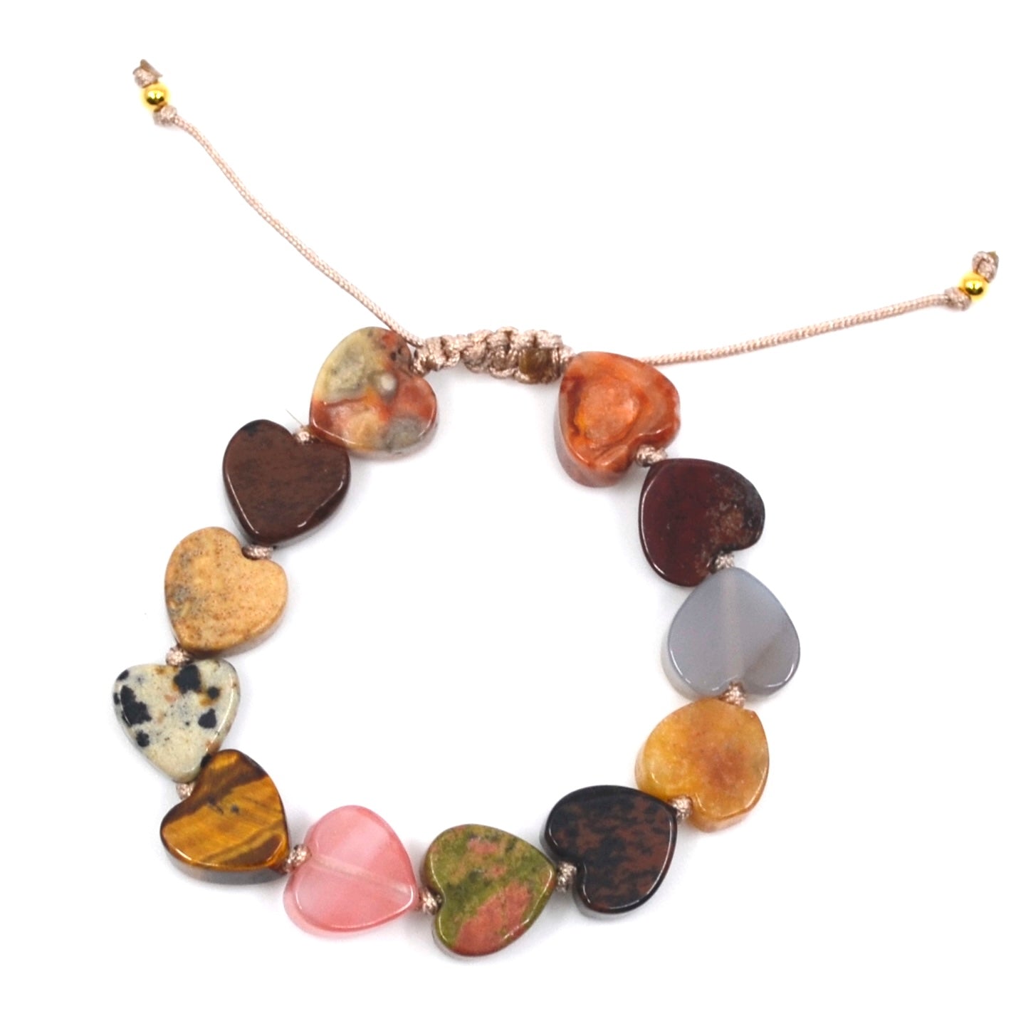 BERT Armband Kids Hartjes Edelsteen (kies uit verschillende soorten)