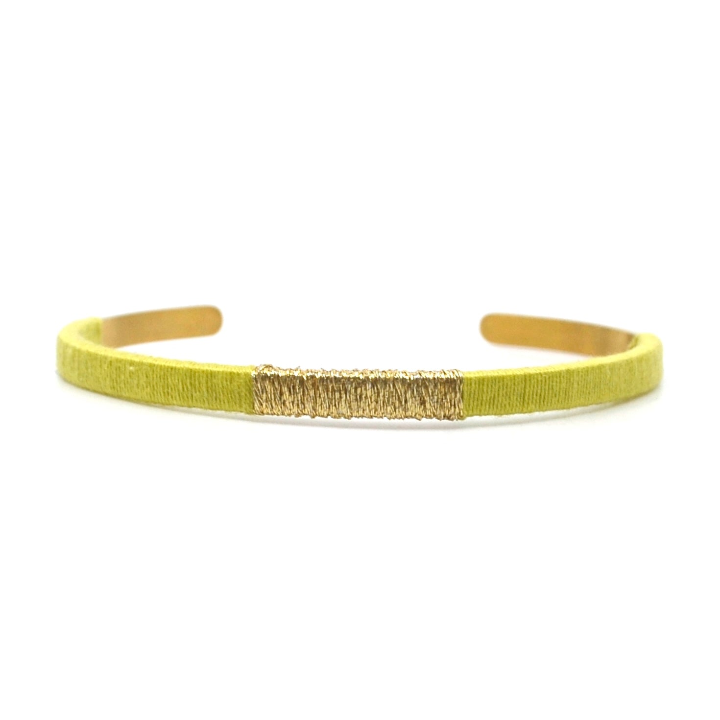 Bert Armband Bangle S Goud/Lime