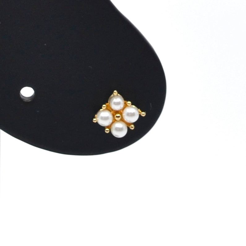 Bobby Rose Jewelry Oorbel Square Perla (per stuk)