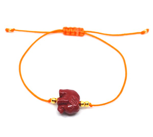 Bert Armband Zomerspecial Olifant Bordeaux/Oranje