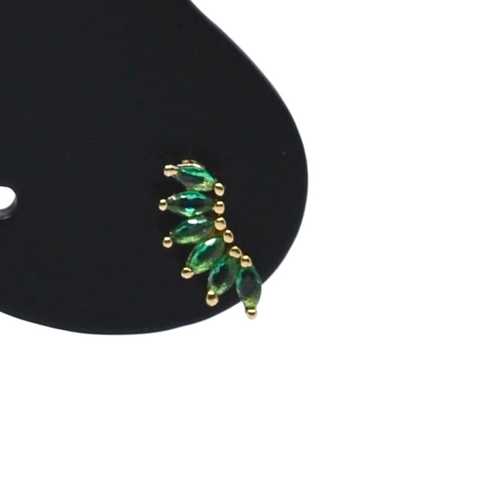 Bobby Rose Jewelry Oorbel Twig Green (per stuk)