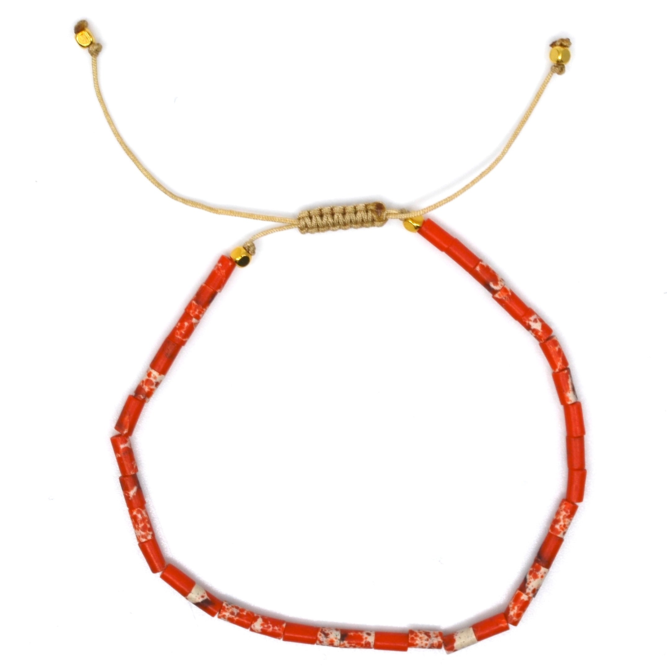 Bert Armband Cilly Mini Geverfde Jaspis Oranje