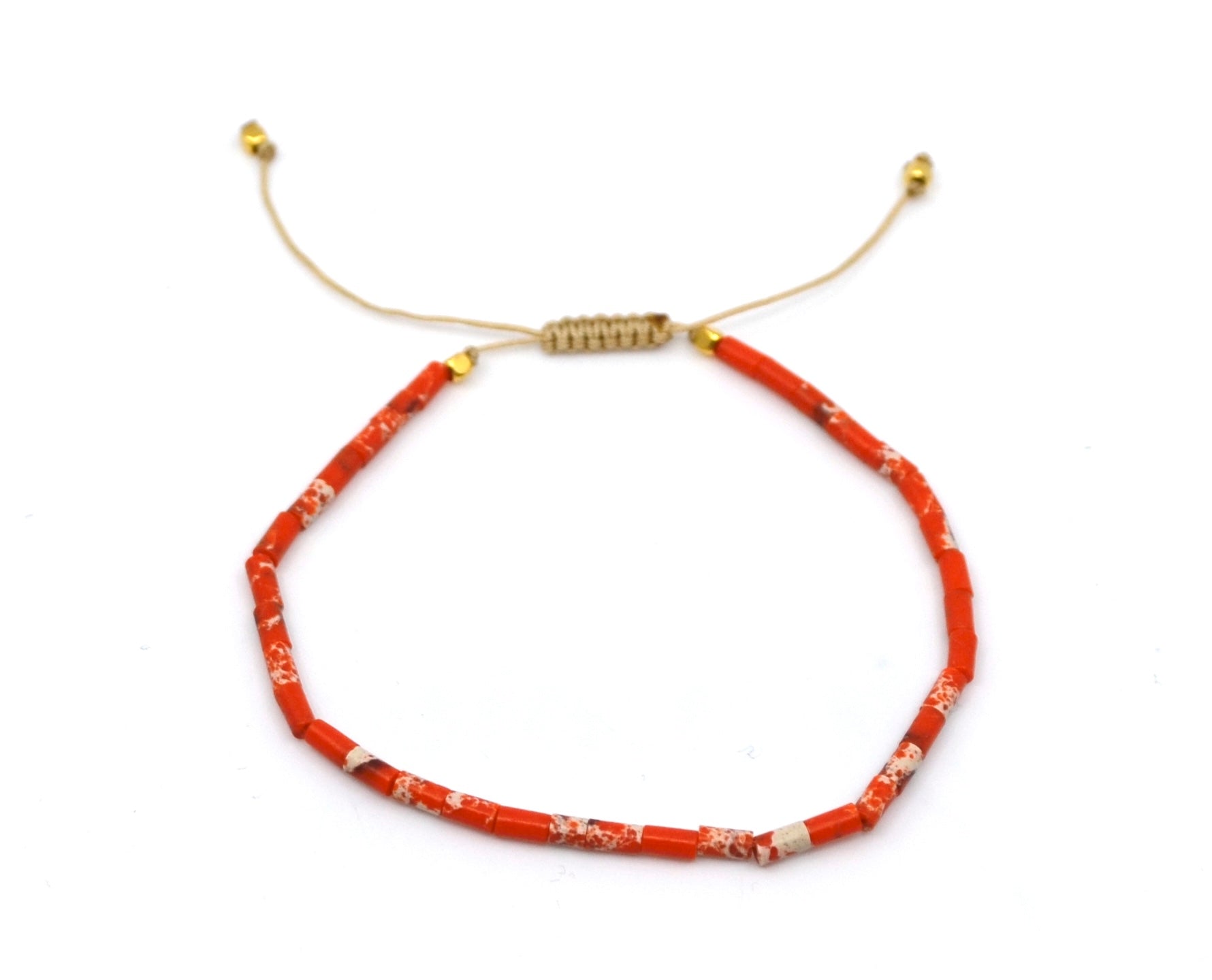 Bert Armband Cilly Mini Geverfde Jaspis Oranje