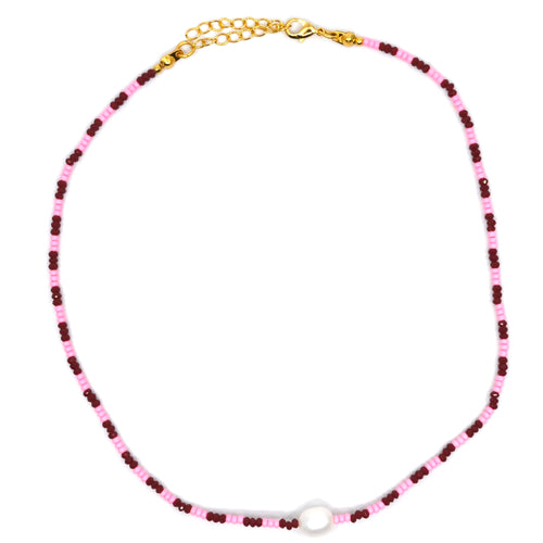 By Loffs Ketting  Parel Rood Roze