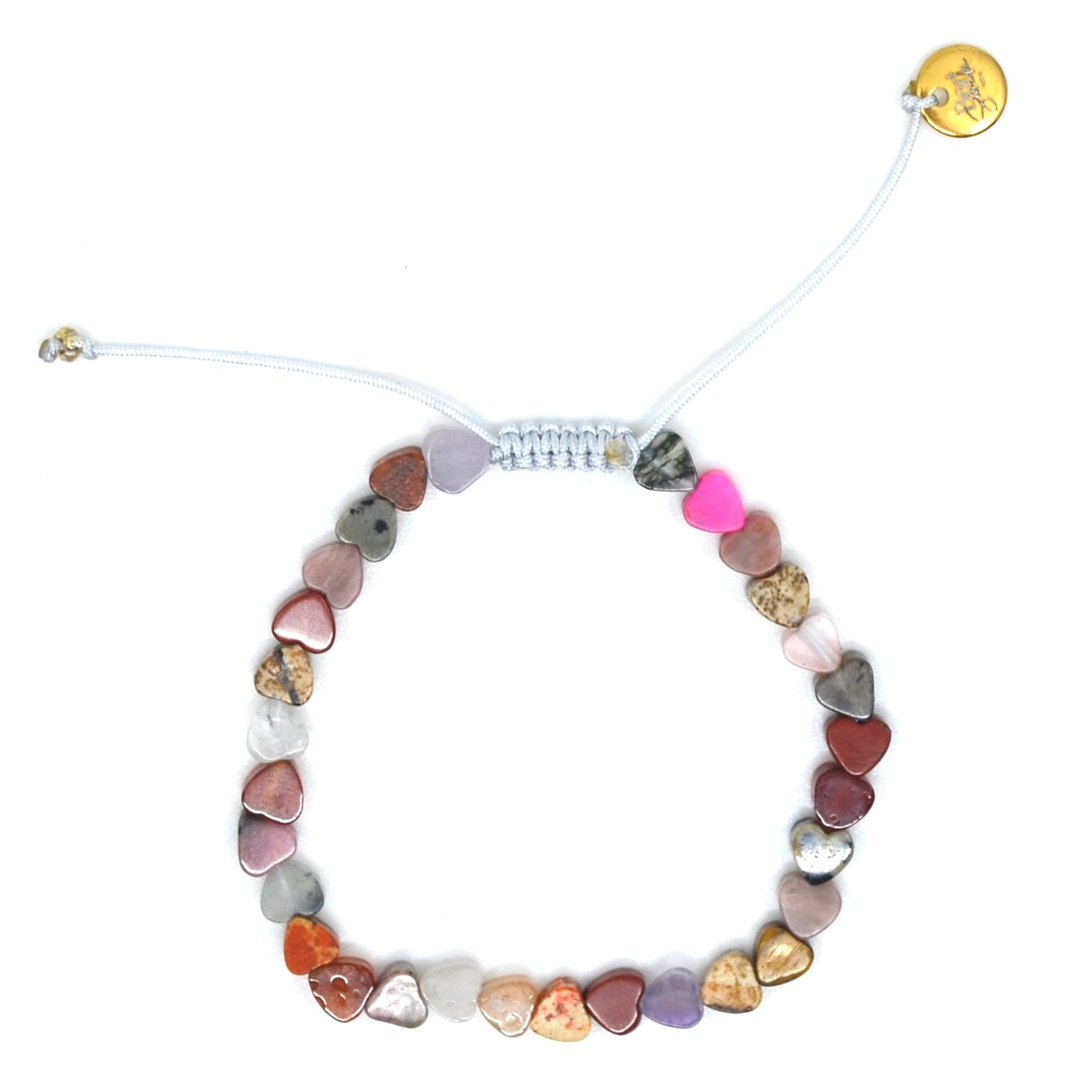 BERT Armband Hartjes Edelsteen Mini Naturel voor Kids