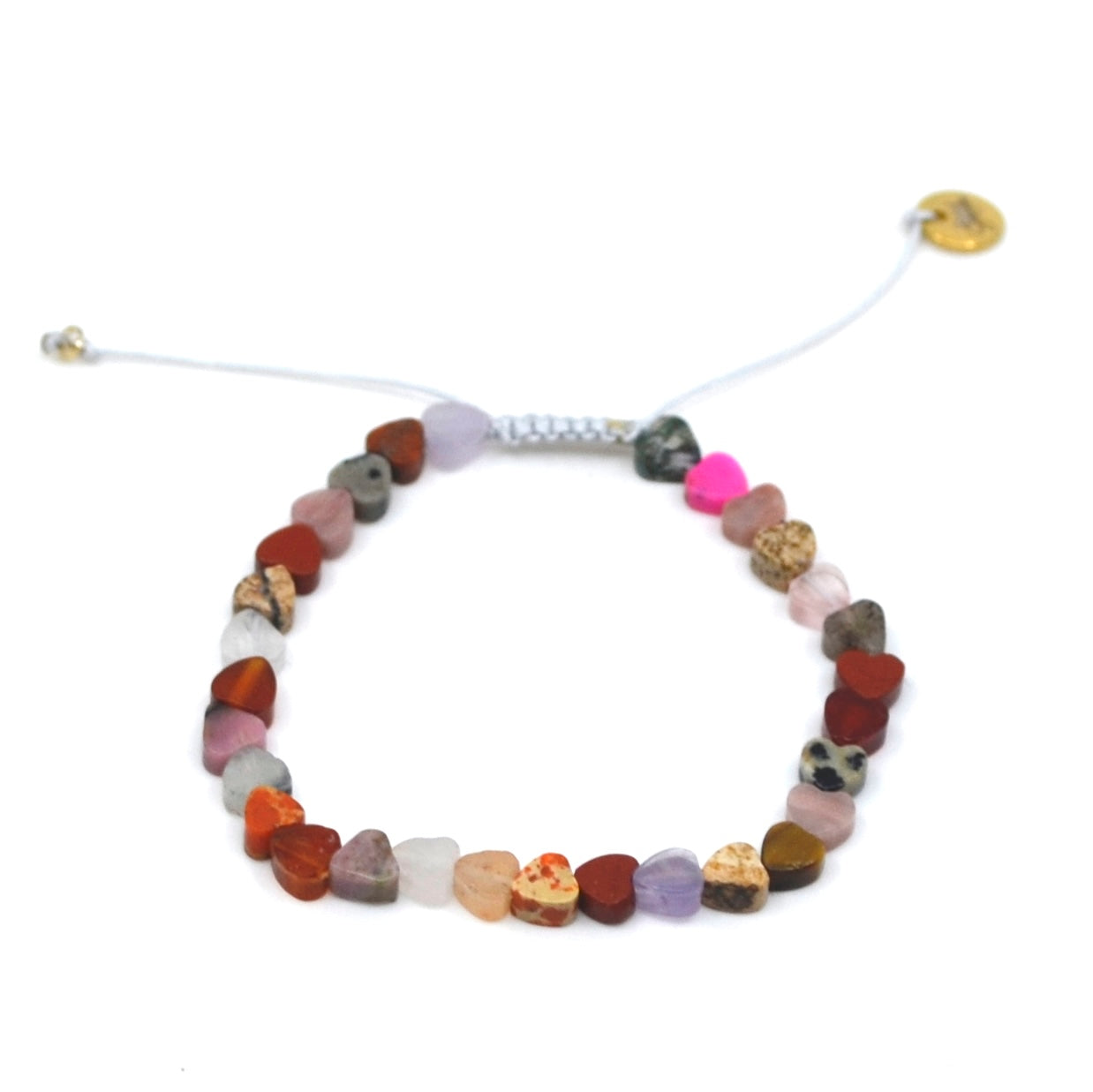 BERT Armband Hartjes Edelsteen Mini Naturel voor Kids