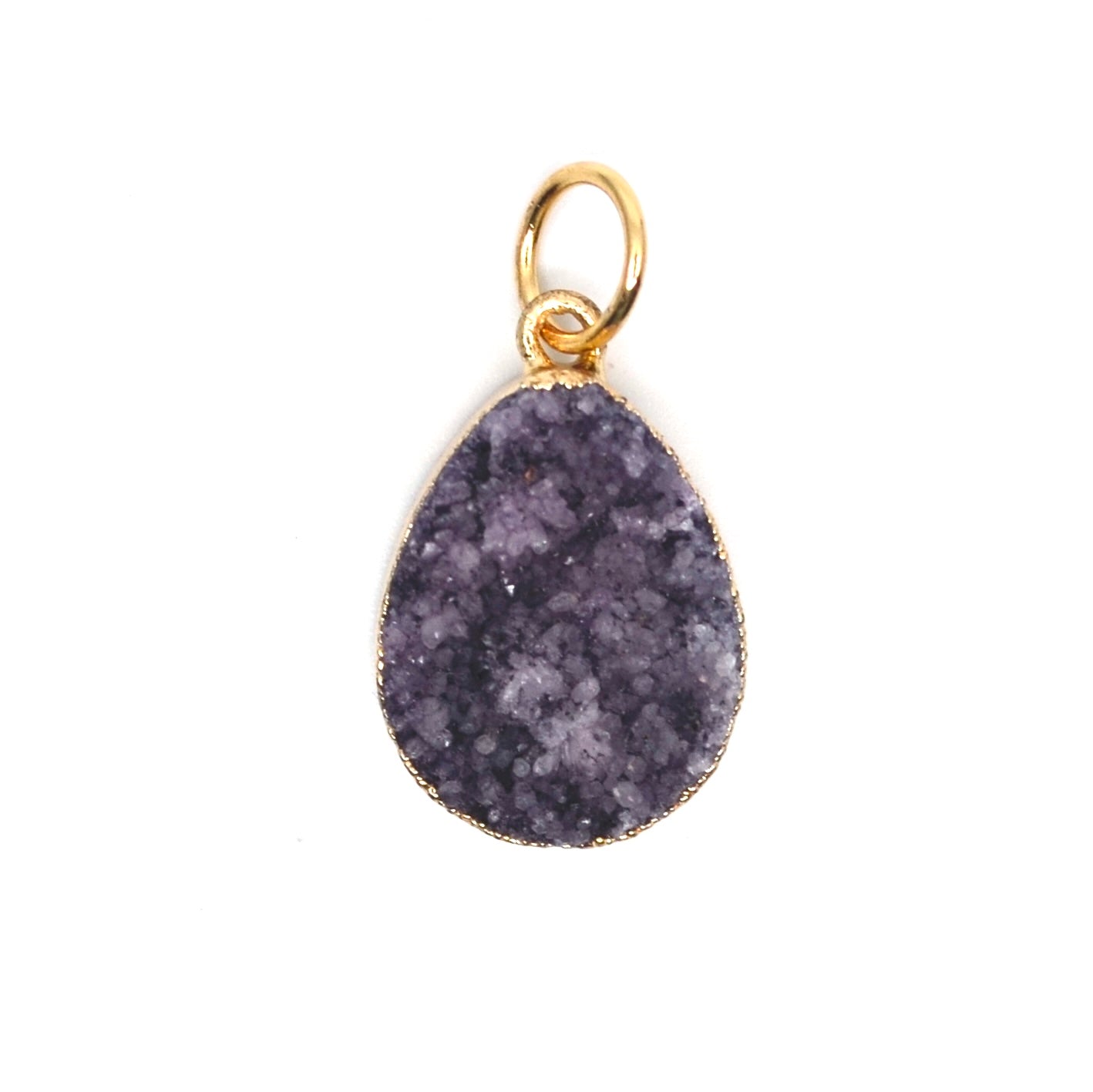 Bert Charm Drop Druzy Purple 2