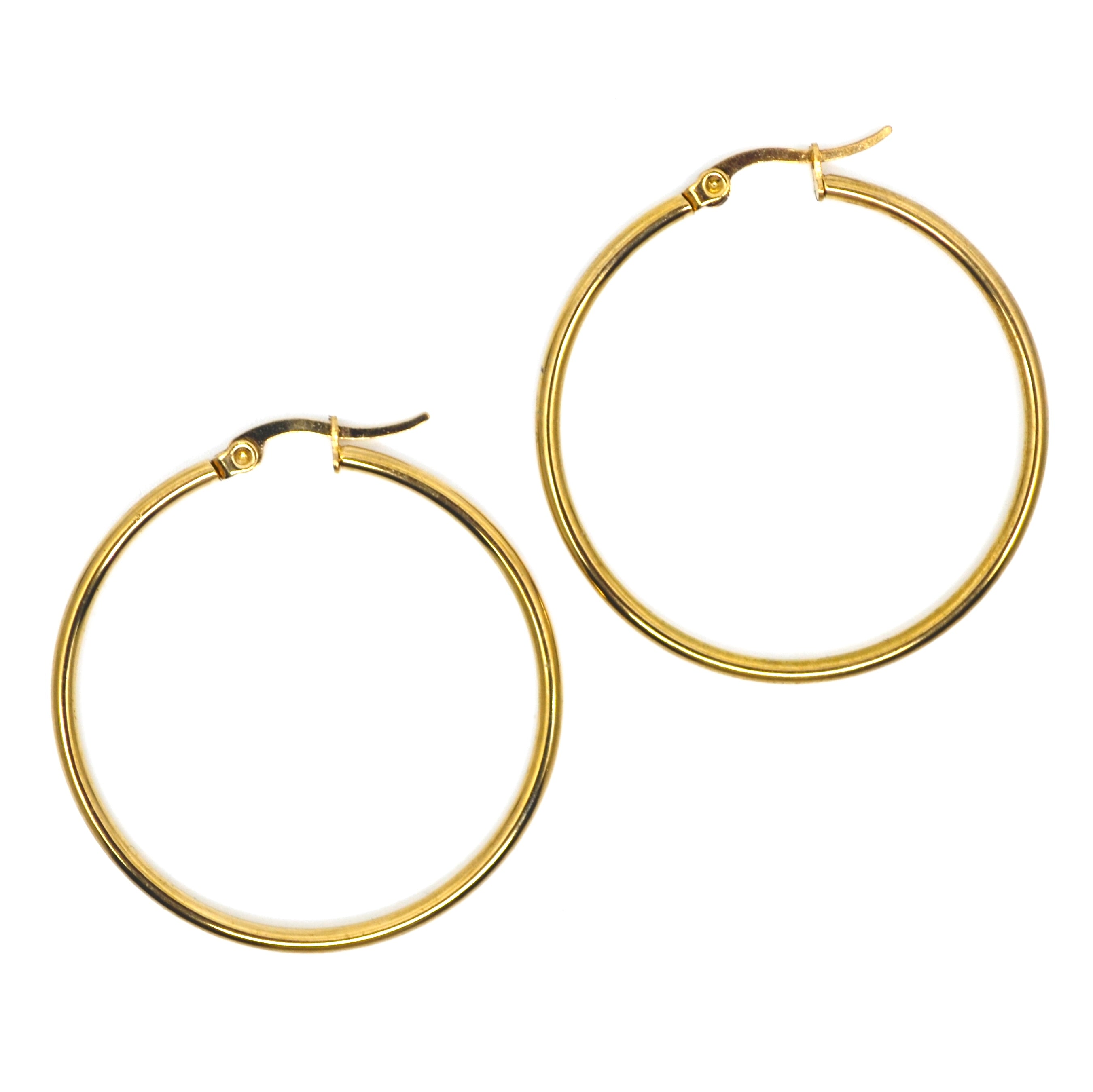 Bert Oorbellen Hoops Goud XL (per paar)