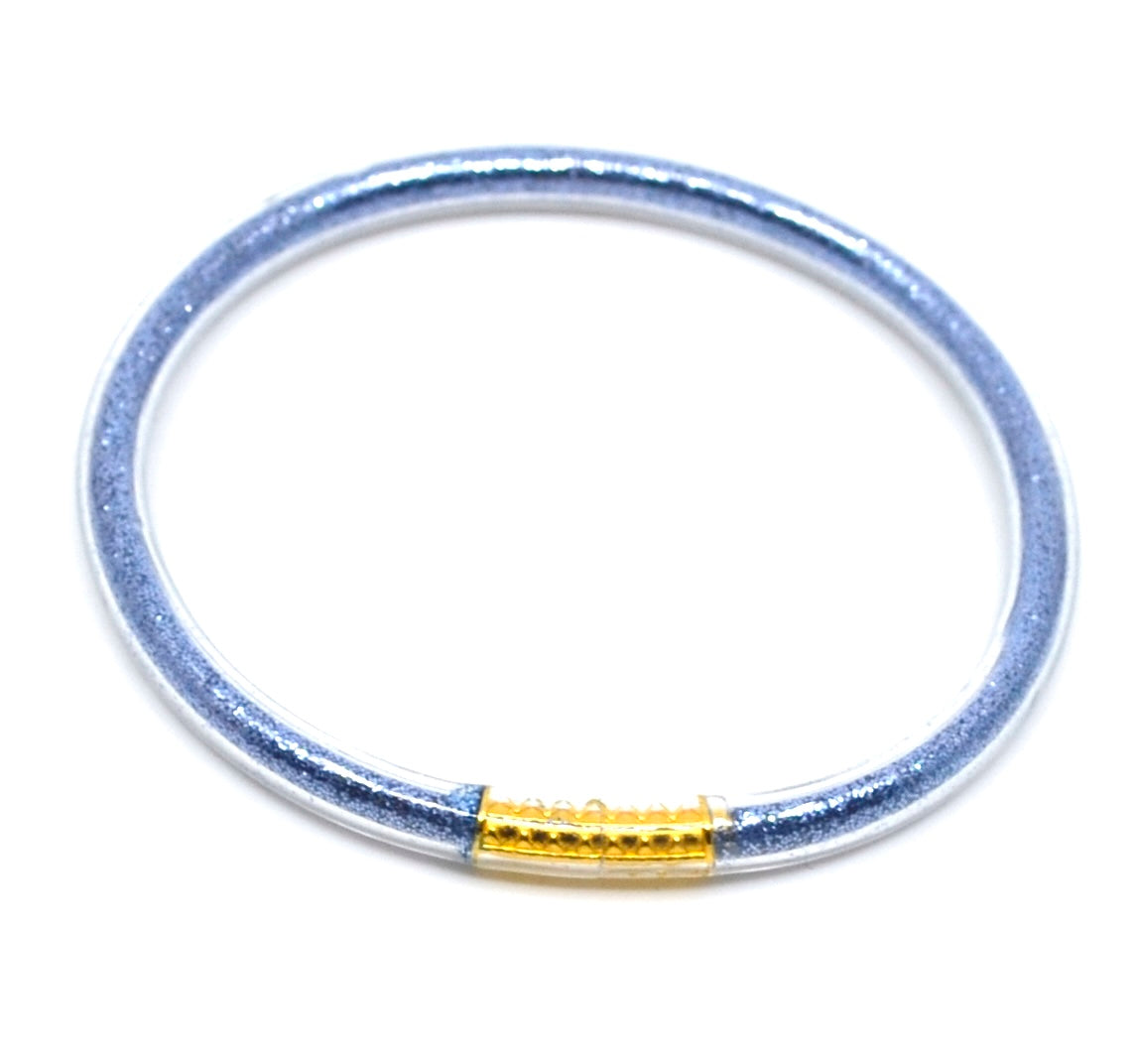 Bert armband Viva Blauw Glitter