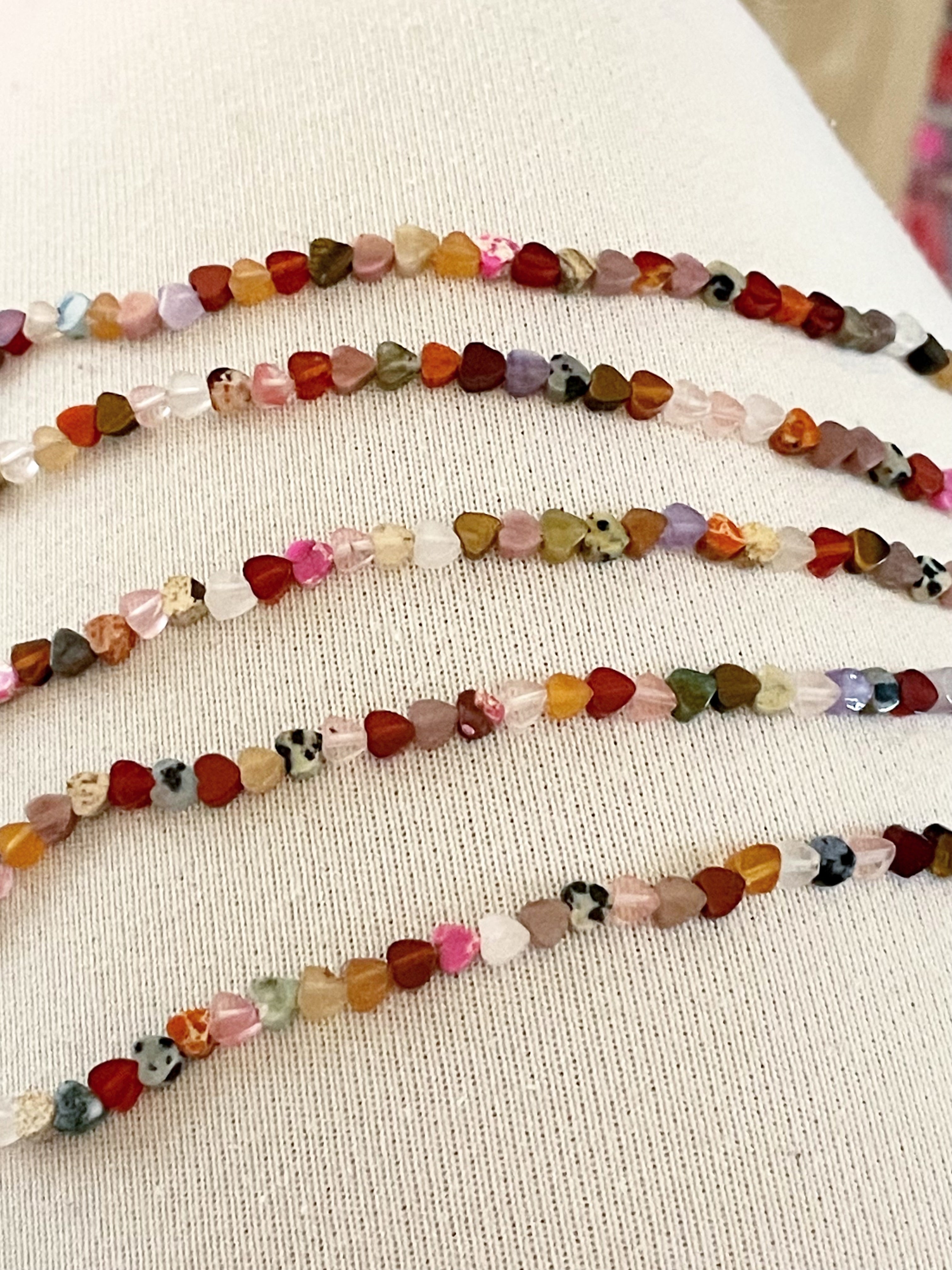 BERT Armband Hartjes Edelsteen Naturel Mini