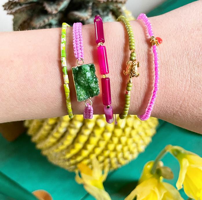 Bert Armband Elastiek Schildpad (keuze uit meerdere kleuren)