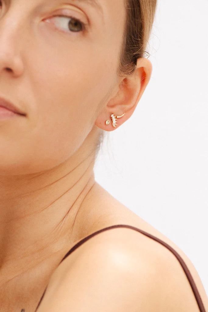 Bobby Rose Jewelry Oorbel Twig White (per stuk)