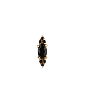 Bobby Rose Jewelry Oorbel Luxury Stud Black (Per stuk)