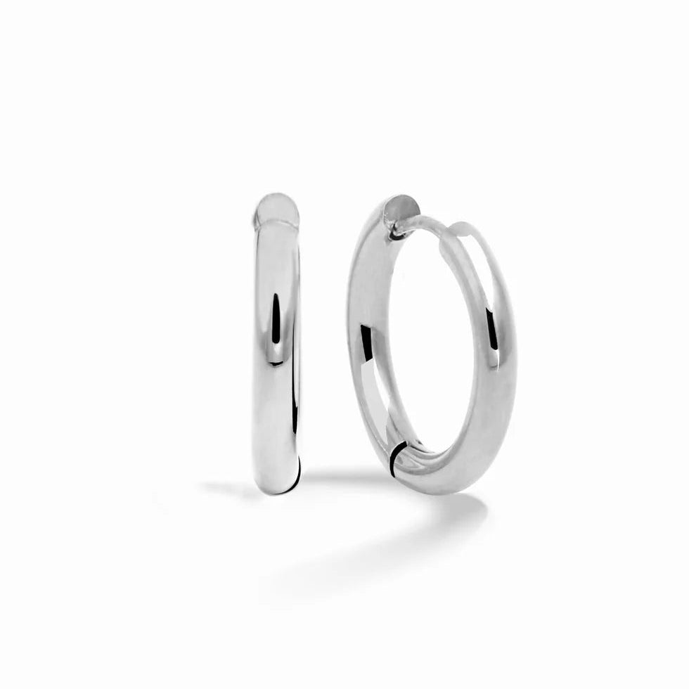 CarlieV Oorbellen Hoop M Zilver (paar)