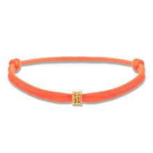 Afbeelding in Gallery-weergave laden, By Trend Armband Nylon Mini Rotate Circles Oranje
