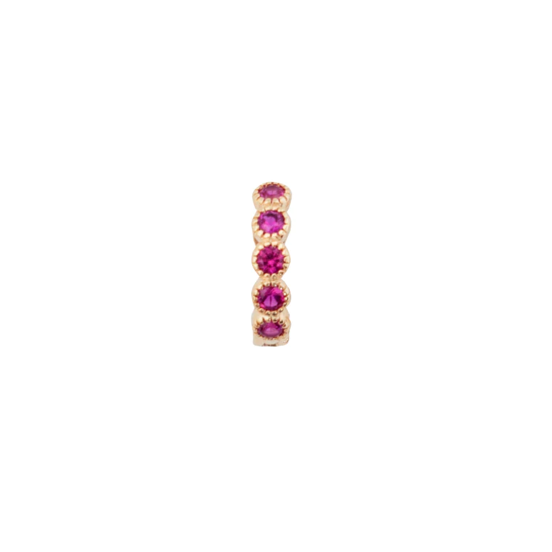 Bobby Rose Jewelry Oorbel Pink Swarovski Clip (Per stuk)