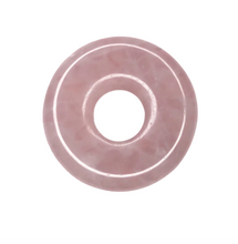 Afbeelding in Gallery-weergave laden, CarlieV Oorbellen Donut Rose Quartz Bedel (per stuk)