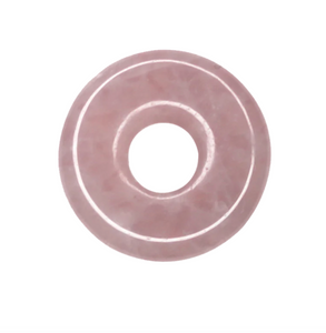 CarlieV Oorbellen Donut Rose Quartz Bedel (per stuk)