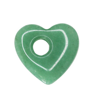 Afbeelding in Gallery-weergave laden, CarlieV Oorbellen Donut Heart Green Aventurine Bedel (per stuk)