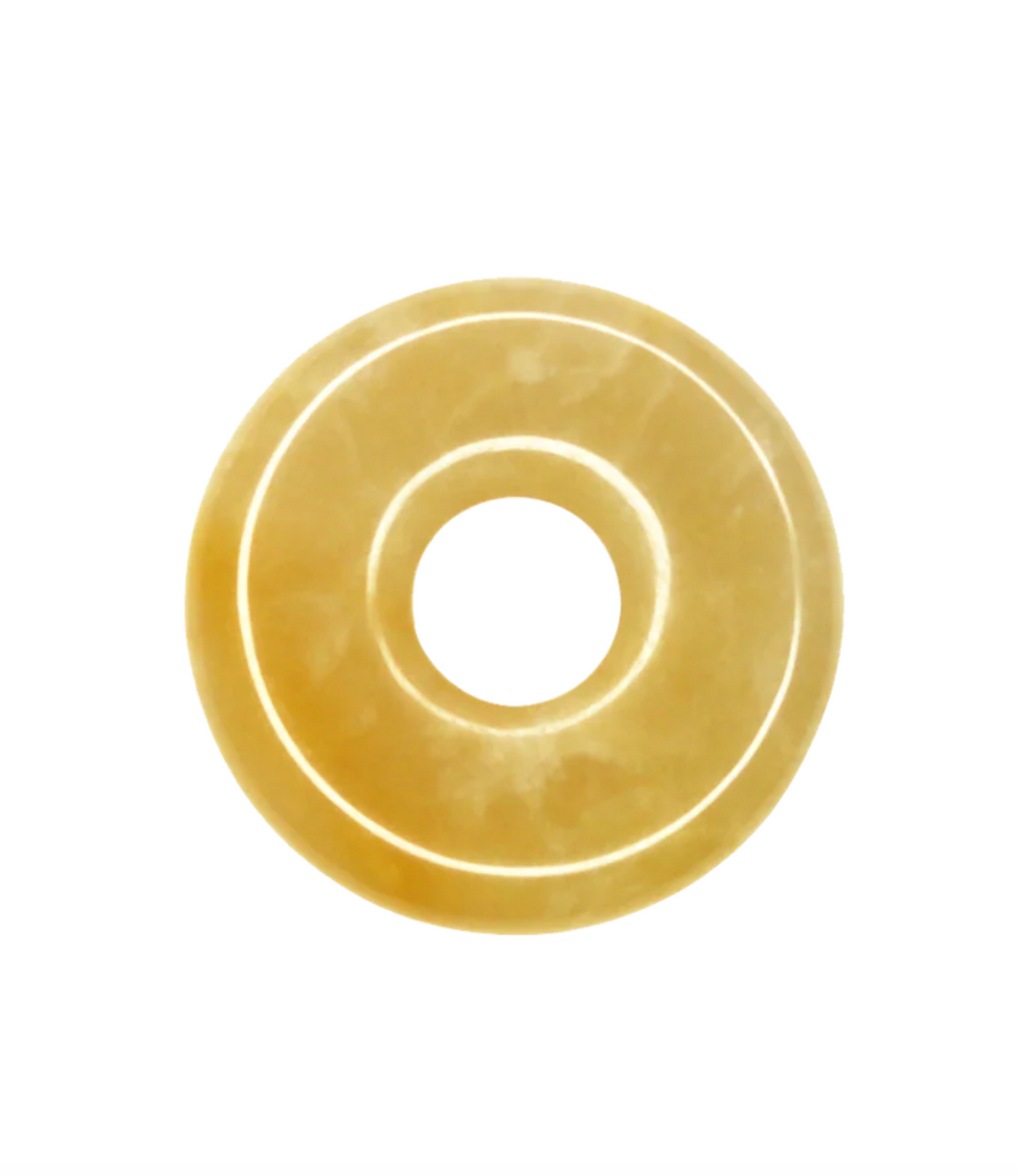 CarlieV Oorbellen Donut Yellow Aventurine Bedel (per stuk)