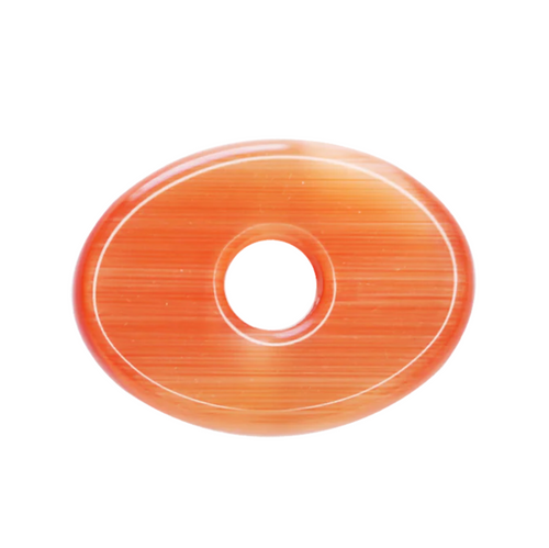 CarlieV Oorbellen Donut Orange Oval Cat-Eye Bedel (per stuk)