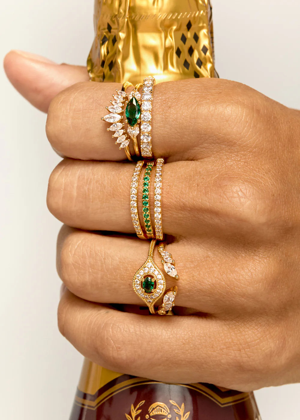 MYA-BAY Ring Green Majestic Eye