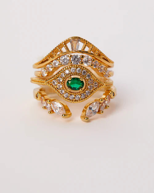 MYA-BAY Ring Green Majestic Eye