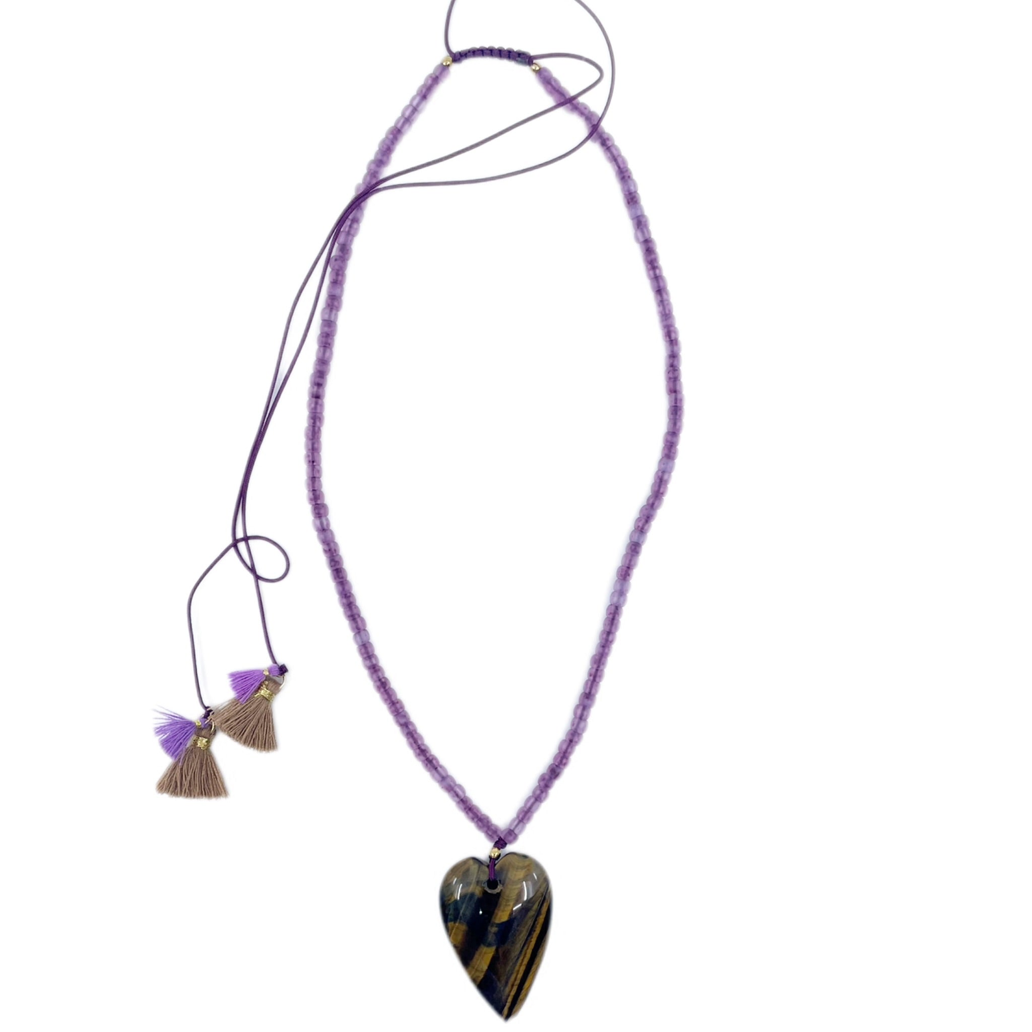 Bert ketting Love Donkerpaars