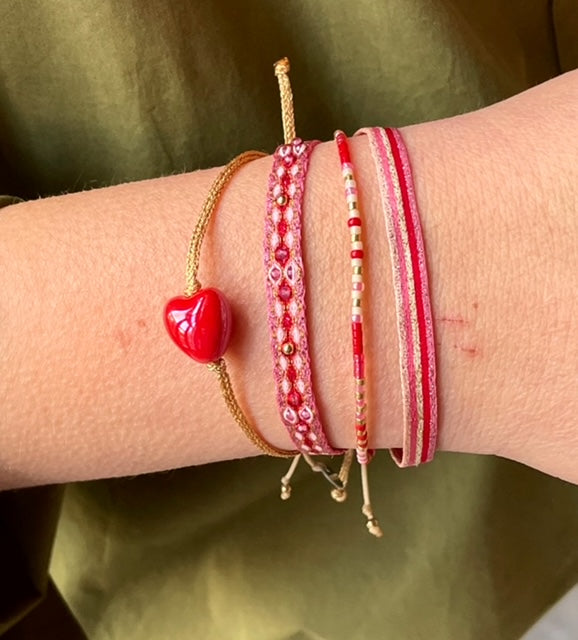 Bert Armband Love Rood