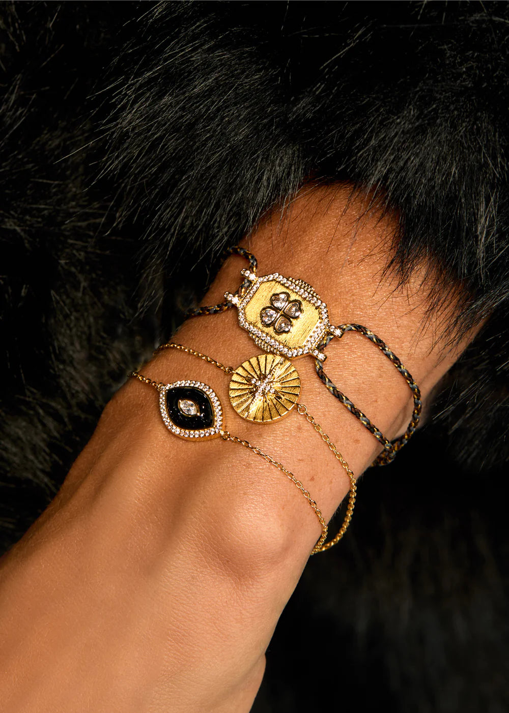 MYA-BAY Armband Bohemian Clover