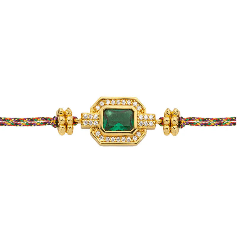 MYA-BAY Armband Green Shiny Art Deco