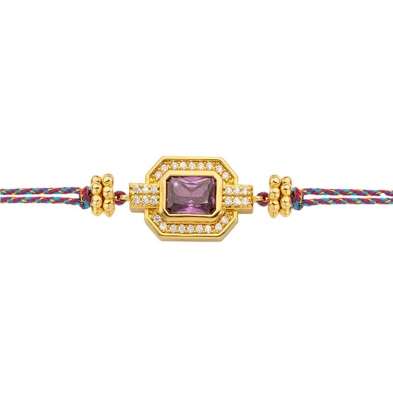 MYA-BAY Armband Amethist Shiny Art Deco