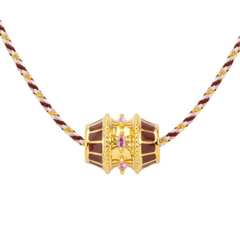 MYA-BAY Ketting Burgundy Talisman