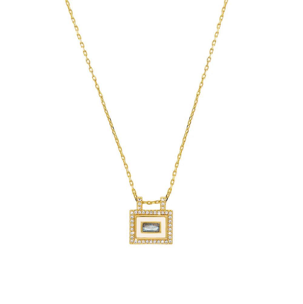 MYA-BAY Ketting Ivory Labradorite El Paso