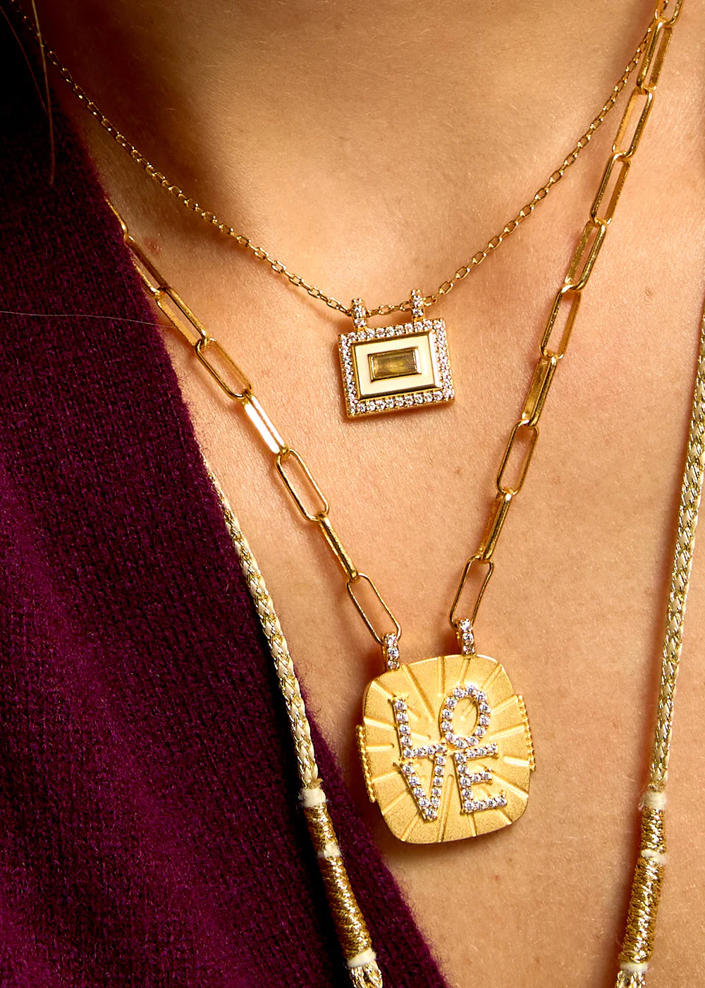 MYA-BAY Ketting Ivory Labradorite El Paso