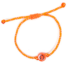 Afbeelding in Gallery-weergave laden, BERT Armband Spring Smiley Oranje (kies uit meerdere kleuren koord)