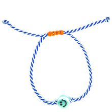 Afbeelding in Gallery-weergave laden, BERT Armband Spring Smiley Turquoise (kies uit meerdere kleuren koord)