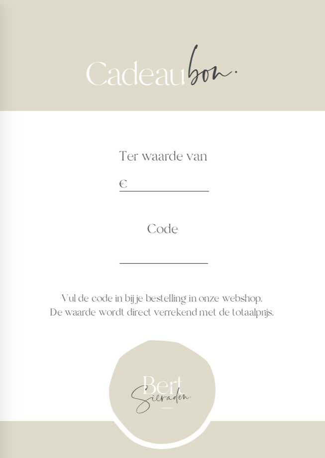 VOOR JOU! Cadeaubon (Kies de waarde)